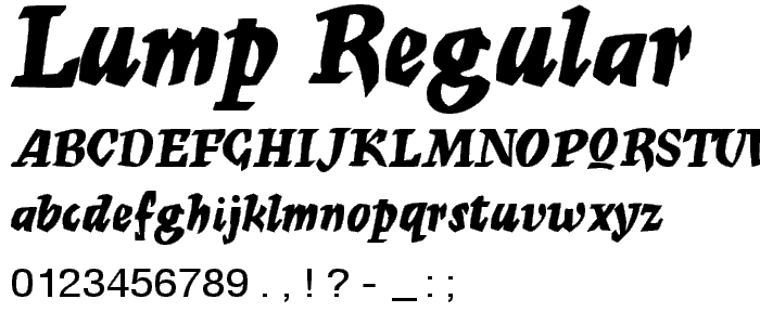 LUMP Regular font